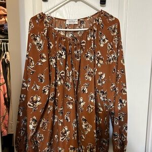 Kaileigh Brown Floral Blouse